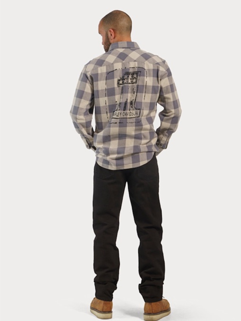 HARLEY-DAVIDSON® MEN’S #1 LOGO PLAID WOVEN SHIRT | LONG SLEEVE | SIZE XL | EUC